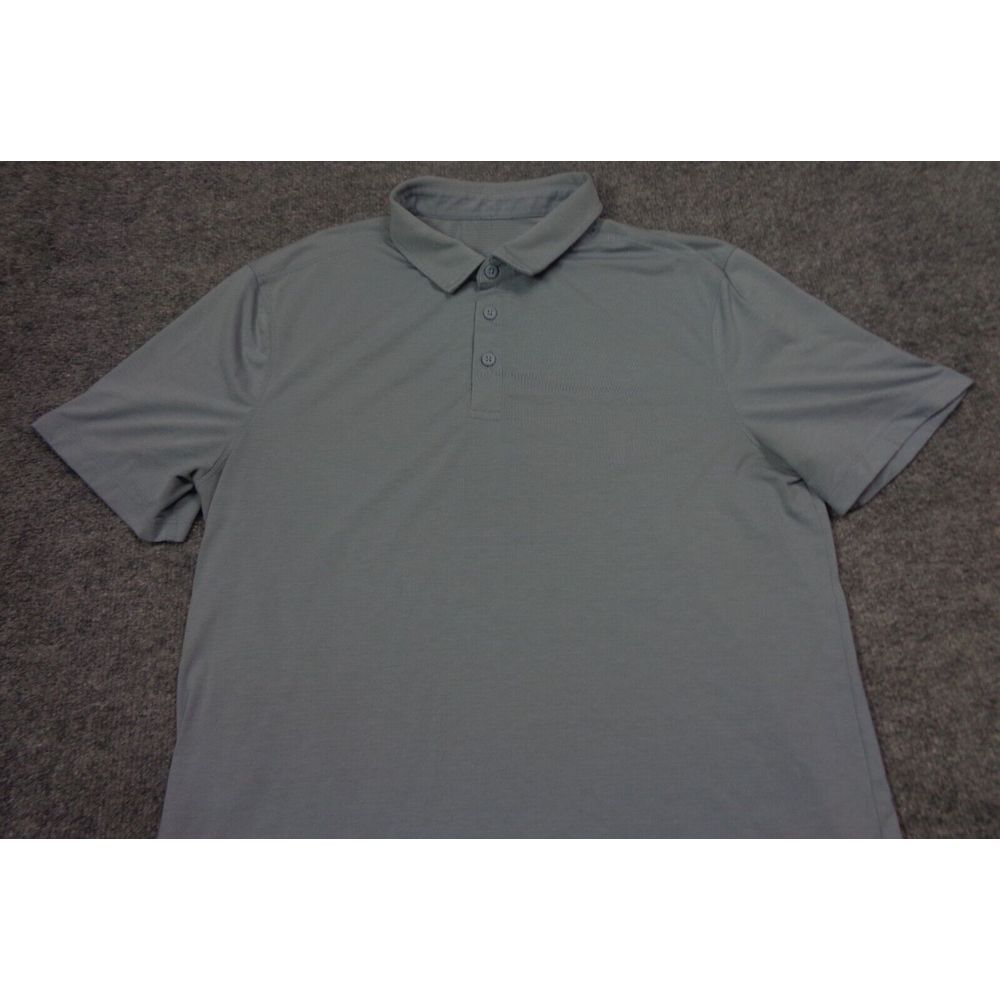 Lululemon Polo Shirt Mens L Blue Evolution Stretch Performance Golf Casual